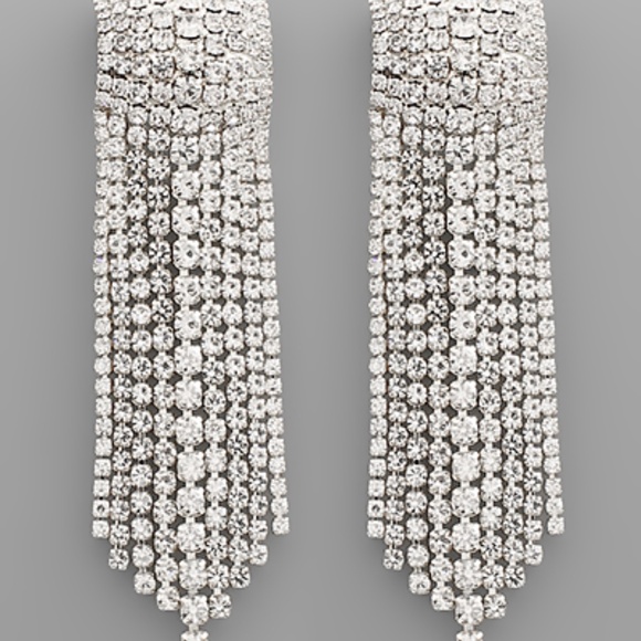 Square Fringe Earrings - Picture 2 of 5